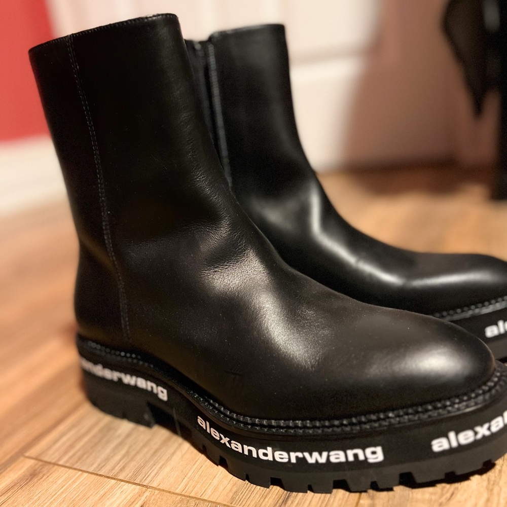 Alexander Wang Logo Print Boots